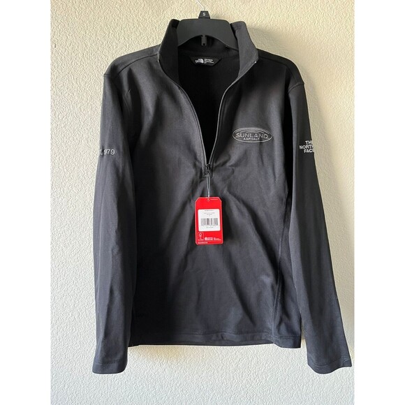 The North Face Pullover Mens S Tech 1/4 Zip Black Sunland Asphalt Logo - Picture 1 of 11